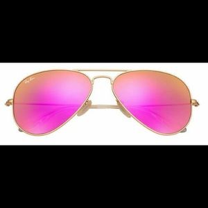 NWOT pink rayban aviators